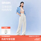 SIINSIIN彎刀衛褲新款女春季顯瘦垂感長(cháng)褲白色運動(dòng)休閑褲子女2026 【四季款】貝殼白 L （116-125斤）