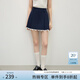 范思藍恩學(xué)院風(fēng)A字百褶高腰半裙女2025春季新款蕾絲花邊短裙1203 藏青色 S