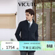 威可多（VICUTU）男士棉服舒暖御寒商務(wù)通勤休閑外套  藍黑色 175/96B