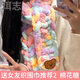 珥志圍巾手工編織diy 超粗貓尾巴線(xiàn)圍巾材料包毛線(xiàn)手指圍脖手工編織di 棉花糖【手指圍巾】+可愛(ài)熊貼+視頻教程