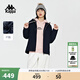 卡帕（Kappa）棉服新款女冬連帽戶(hù)外防寒服保暖簡(jiǎn)約字母長(cháng)袖外套 暗夜藍黑-906 S