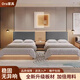 酒店家具標間全套民宿客房旅館雙床定制專(zhuān)用床箱全季五星級賓館床 1.35米單床+床靠