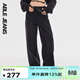 ABLE JEANS【拖地褲】女士高腰顯瘦牛仔褲闊腿褲寬松直筒褲子潮流外穿長(cháng)褲 水洗古黑 24 /28