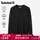 添柏嵐（Timberland）T恤男秋冬柔軟舒適休閑透氣耐磨圓領(lǐng)長(cháng)袖上衣A5XVK 黑灰 L
