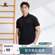 卡爾美（KELME）polo衫男夏季新款翻領(lǐng)純色百搭休閑T恤舒適透氣運動(dòng)短袖男 瑪瑙黑 L