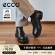 愛(ài)步（ECCO）街頭英倫風(fēng)牛津鞋圓頭增高亮面皮鞋男 都市首爾522364 黑色42