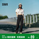 森馬（Semir）休閑褲女高街鹽系工裝褲百搭ins潮秋顯瘦闊腿褲女生101524127002