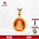京工美作古法黃金吊墜足金999狗豬本命佛阿彌陀佛項鏈老婆生日禮物10.84g