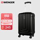威戈行李箱20英寸拉桿箱登機箱萬(wàn)向輪商務(wù)旅行箱密碼箱黑色