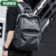 葉余蕓洛男士雙肩包皮質(zhì)新年旅行背包初中高中大學(xué)生書(shū)包潮流男包 黑色