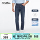 金利來(lái)【彈力舒適/輕薄透氣】春夏季節牛仔褲男貓須修身休閑褲子 中藍-55 34 175/86A 推薦145-150斤