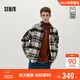 森馬（Semir）王安宇|商場(chǎng)同款|毛呢外套男冬格子襯衫25復古上衣101725118103