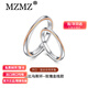 MZMZ莫比烏斯環(huán)交織愛(ài)鉑金戒指一對素戒生日紀念日禮物送女友 輕奢款：玫瑰金線(xiàn)纏繞對戒