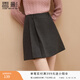 香影格雷系a字半身裙女2025冬季新款遮胯壓褶高腰百褶學(xué)院風(fēng)短裙 深灰 M 160/64A/95-110斤
