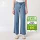 哈吉斯（HAZZYS）女裝 春季女士【PHIZ系列】時(shí)尚直筒闊腿牛仔褲女 深藏青色DN 36 (155/68A 36)