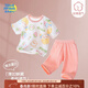 童戀初心嬰兒夏季套裝短袖七分褲寶寶純棉薄款新生分體夏天衣服男女童夏裝