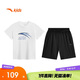 安踏兒童套裝男童夏裝速干運動(dòng)套裝大小童短袖T恤短褲A52527716