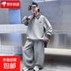 童裝男童套裝春秋裝2026新款運動(dòng)衛衣中大兒童衣服春秋款帥氣潮 灰色 150