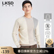 萊克斯頓【商場(chǎng)同款】秋季針織衫男圓領(lǐng)羅紋拼色長(cháng)袖T恤男士 M