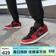 Jordan男休閑鞋AJ1反轉禁穿 JORDAN 1馬年新春運動(dòng)鞋553558-606黑紅44