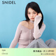 SNIDEL2025秋冬新品領(lǐng)帶吊帶露肩V領(lǐng)長(cháng)袖羅紋針織衫SWNT254302 粉色 均碼