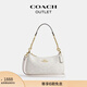 蔻馳（COACH）奧萊女士女包經(jīng)典標志老花TERI單肩斜挎包麻將包 IM/白色/粉筆白色