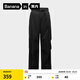 蕉內（Bananain）熱皮5系女士工裝闊腿長(cháng)褲子休閑運動(dòng)褲秋冬季加厚加絨寬松女裝 【厚絨款】黑色 M
