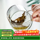 格娜斯玻璃泡茶杯茶水分離喝水杯月牙過(guò)濾網(wǎng)帶把辦公室綠茶杯460ml帶蓋