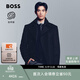 雨果博斯BOSS【含羊絨 禮物】男士羊毛混紡修身大衣外套 404-深藍色 2XL (54)