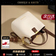 CHANEELR & KARITH包包女包牛皮單肩斜挎手提水桶包輕奢生日禮物送女友老婆 高級感送女朋友愛(ài)人實(shí)用高檔【奶昔白】 #20