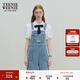 Teenie Weenie小熊女裝春夏裝牛仔背帶短褲簡(jiǎn)約時(shí)尚休閑通勤連體褲 淺藍色 M (165)