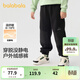 巴拉巴拉童裝男童長(cháng)褲加絨中大童褲子秋冬拼接搖粒絨潮酷 黑色90001 160 cm
