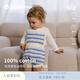 white wheat兒童26春季新款嬰幼兒褲子男童純棉女寶連體針織背帶褲 淺藍色 90