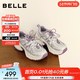 百麗（Belle）周雨彤同款藍鯨高幫老爹鞋女26春商場(chǎng)紅色厚底休閑鞋E8X1DAM6預售 紫色低幫-單里【周雨彤同款】 37