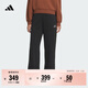 adidas加絨加厚休閑寬松直筒運動(dòng)褲女裝秋冬阿迪達斯輕運動(dòng)   黑色   S
