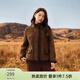 纖莉秀【加厚皮毛一體外套】大碼女裝復古保暖夾克胖mm冬新款1137 咖色 2XL