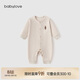 babylove嬰兒連體衣春秋款純棉寶寶哈衣家居服爬服長(cháng)袖彩棉新生兒衣服