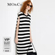 MO&Co.設計感直筒廓形黑白條紋連衣裙法式氣質(zhì)小眾設計感裙子摩安珂 黑白條色-第2批 S 160