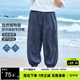 左西男童牛仔褲夏季輕薄褲子2025新款兒童防蚊褲長(cháng)褲 深牛仔色 130