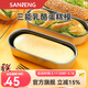 三能（SANNENG）熱狗模具橢圓長(cháng)款不沾易脫模烘焙工具家用小模具乳酪蛋糕模具 1000系列不沾金色不沾5個(gè)裝