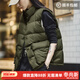 馬登女裝 美式休閑輕薄羽絨馬甲女背心鴨絨保暖立領(lǐng)外穿外套女春季 軍綠色 S