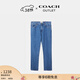蔻馳（COACH）【禮物】奧萊男士男裝直筒型丹寧牛仔褲 中靛藍色 32