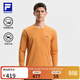 FILA 斐樂(lè )官方男子針織長(cháng)袖上衣2025冬季新款簡(jiǎn)約寬松健身運動(dòng)長(cháng)T 蜂尾橙-OR L 175/96A/L