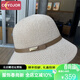 COYOJOR希遙家韓系遮陽(yáng)顯臉小盆帽禮帽防曬漁夫帽英倫復古遮臉海邊沙灘太陽(yáng)帽女 米色 可調節
