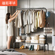 溢彩年華 衣帽架衣架落地金屬衣服架臥室掛衣架多功能掛包架2093-BK2