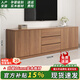 木良格 實(shí)木芯電視柜輕奢客廳現代儲藏柜臥室高款儲物柜 180*40*70cm 電視柜【胡桃木色 【送貨上門(mén)+安裝】