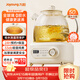 九陽(yáng)（Joyoung）凈萃全玻璃0膠水養生壺  辦公室多功能煮茶器花茶壺 燒水壺恒溫電熱水壺 24h預約保溫 1L WY107