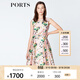 PORTS寶姿新品女裝優(yōu)雅無(wú)袖印花束腰連衣裙LN8D250HPP030 粉色印花 M (6)