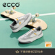 愛(ài)步（ECCO）休閑鞋 百搭運動(dòng)厚底板鞋簡(jiǎn)約撞色男鞋 街頭球鞋539804 白色/鴿子灰/水泥灰53980452475 40