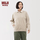MUJI女式 抓絨 套頭衫 女士衛衣女款 25年冬季 女裝上衣 BB2T5C5A 燕麥色 M (160/84A)